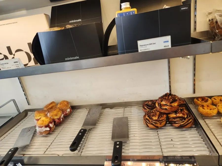 Bakery display case and menu signage