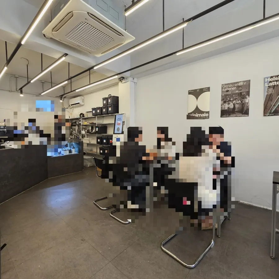 Stylishly decorated café interior