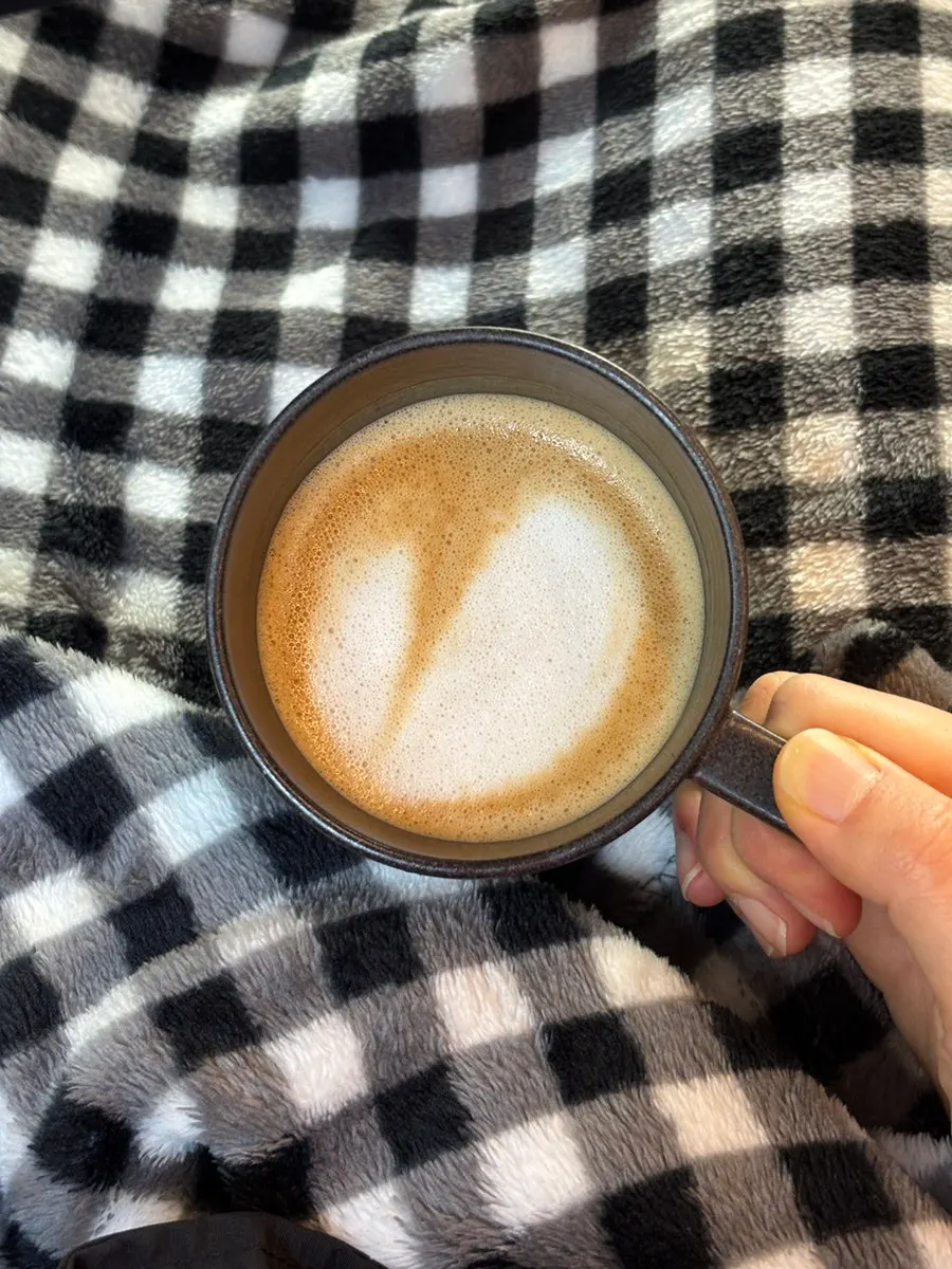 Close-up of a Helsinki latte made with balance beans