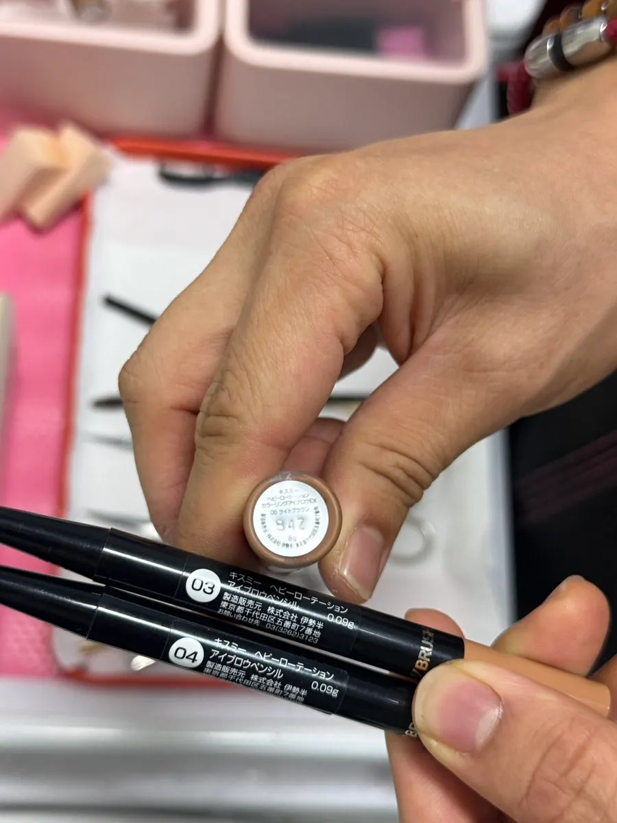 Eyebrow makeup tools used for brow makeup