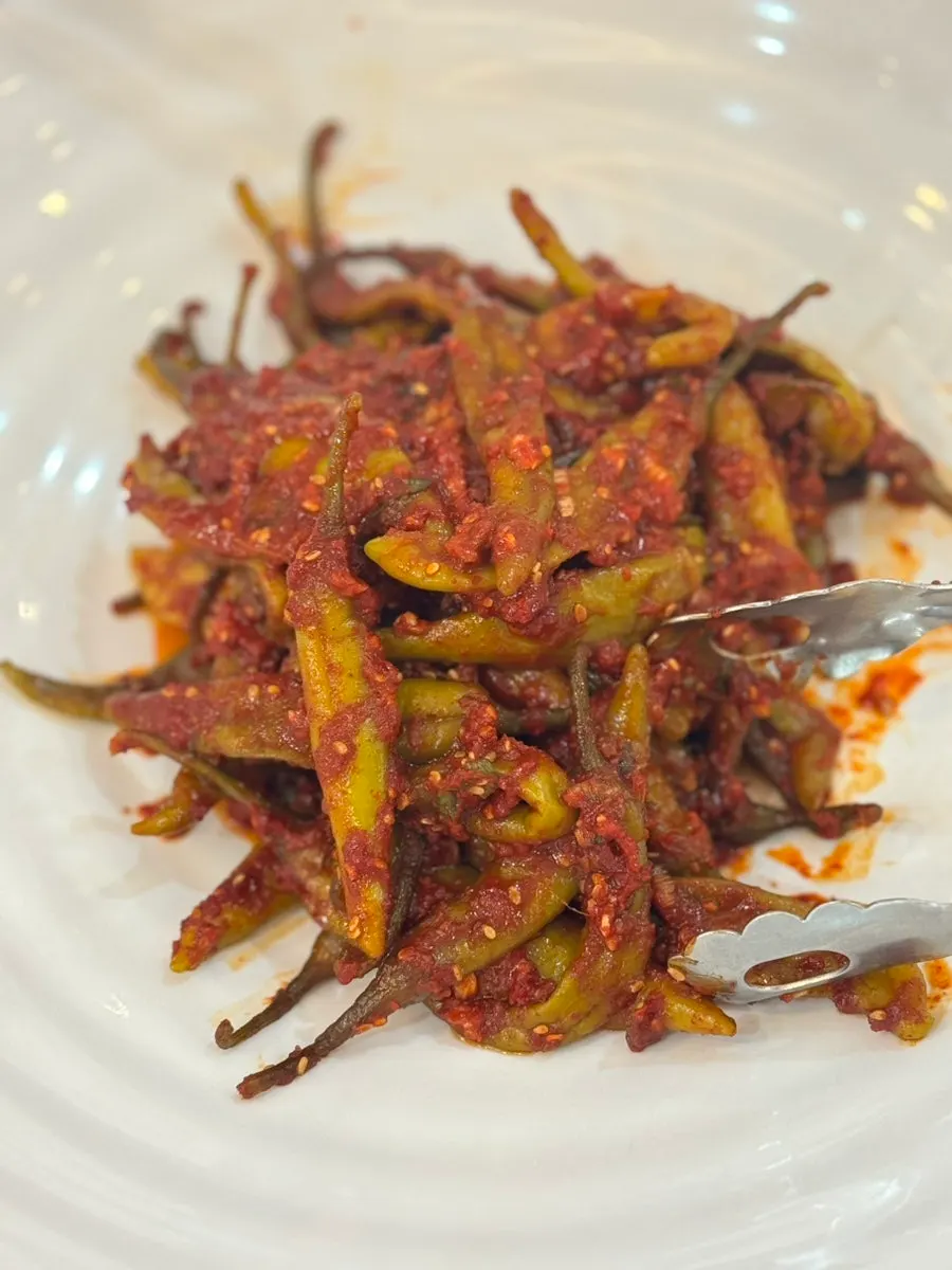 A plate of salad from the self-bar