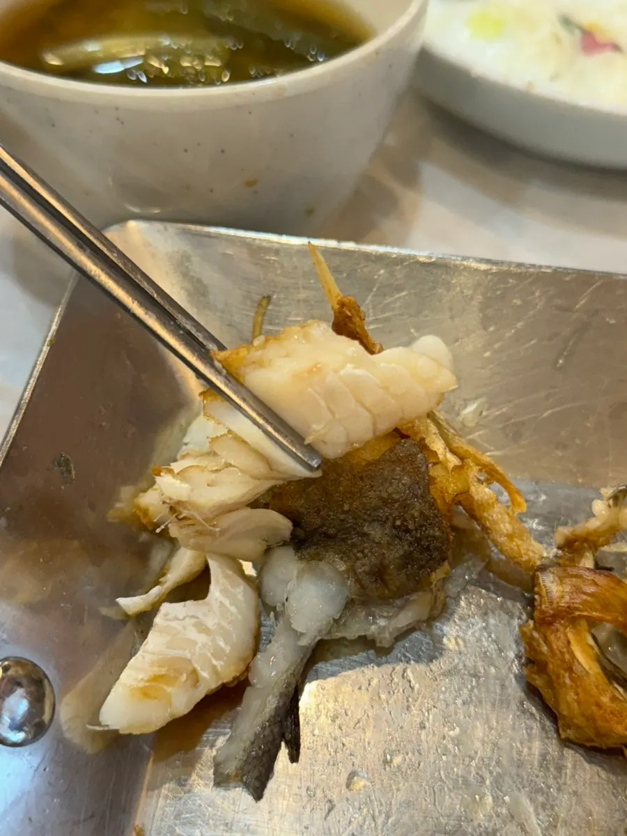 Grilled flounder topped with special sauce