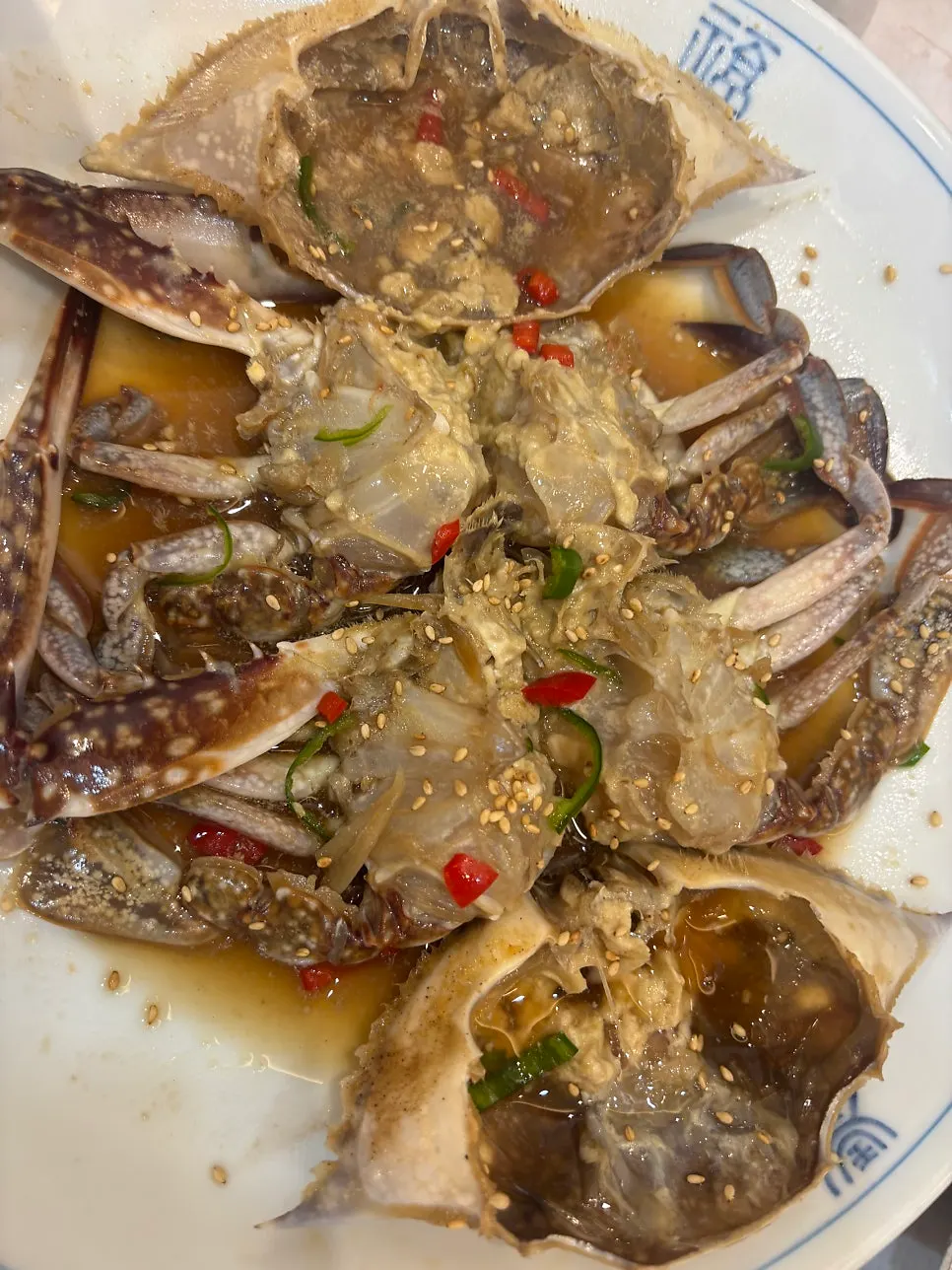 Added Korean blue crab soy sauce marinade