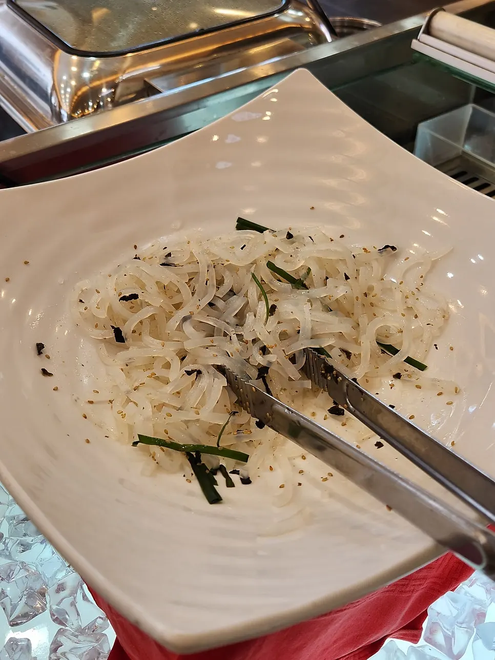 Side dishes prepared at the self-bar