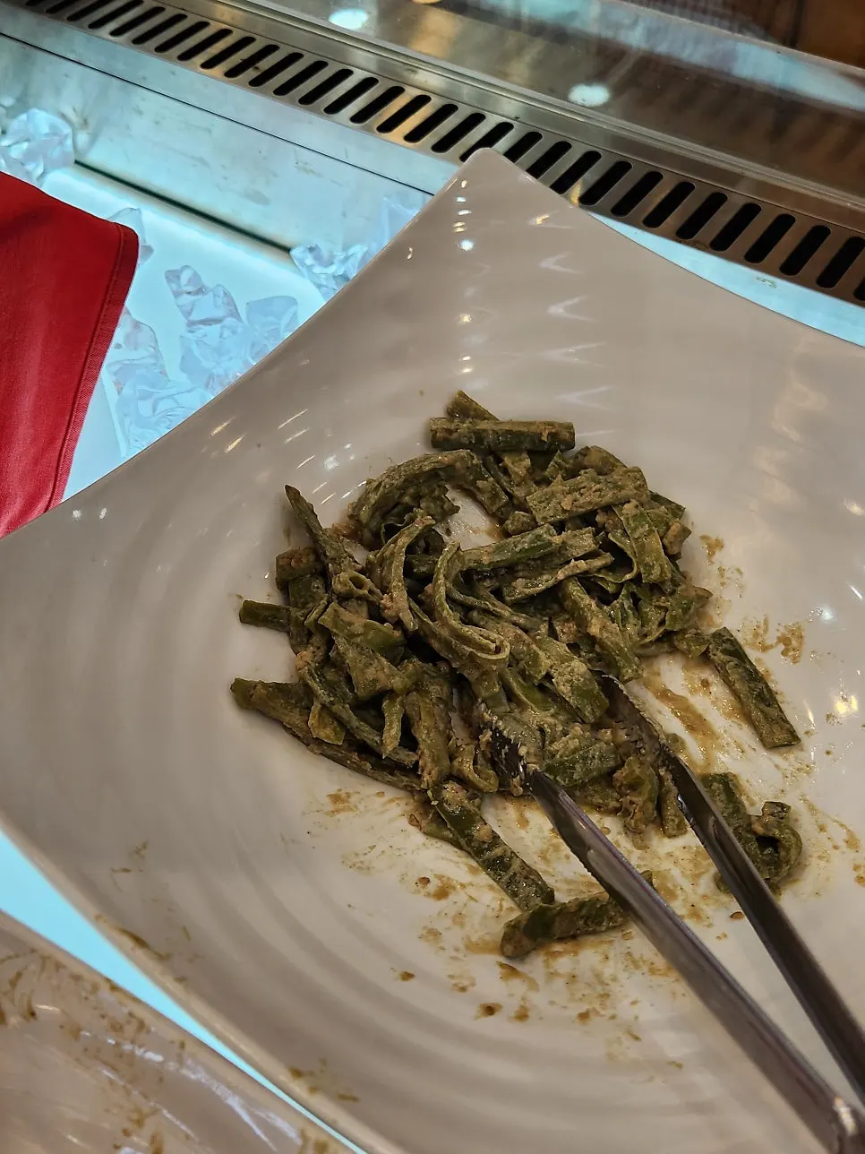 Banchan arranged at the self-bar