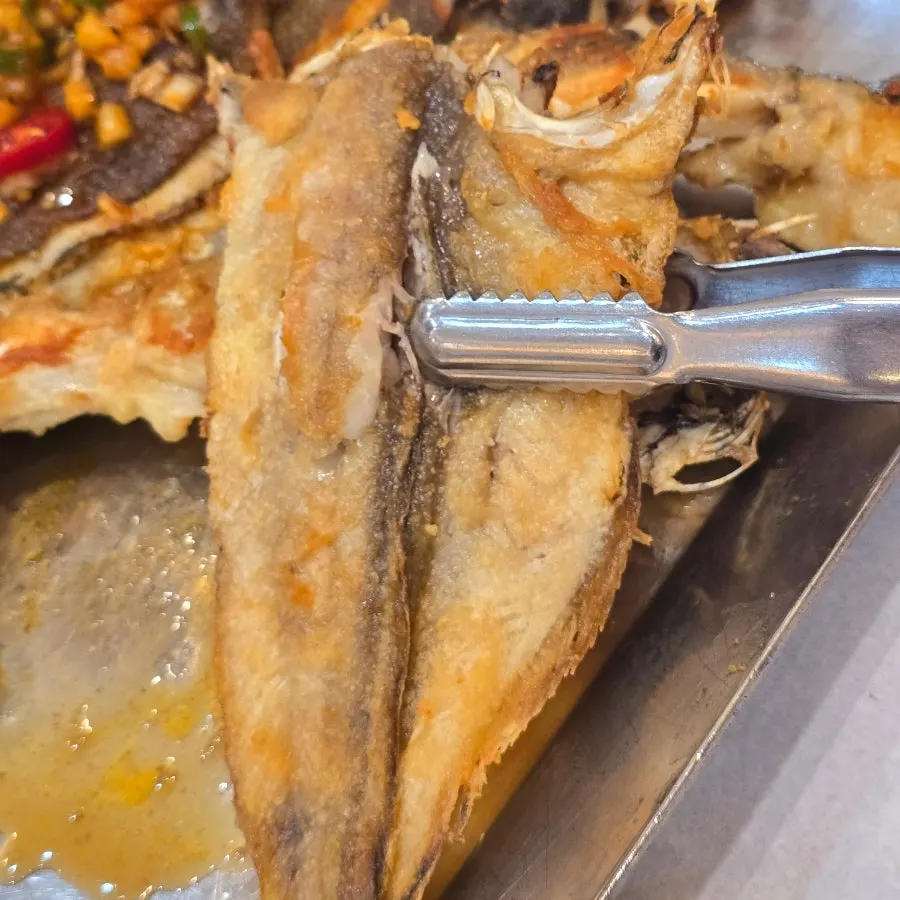 Grilled wild bottom-caught cod with a firm grain
