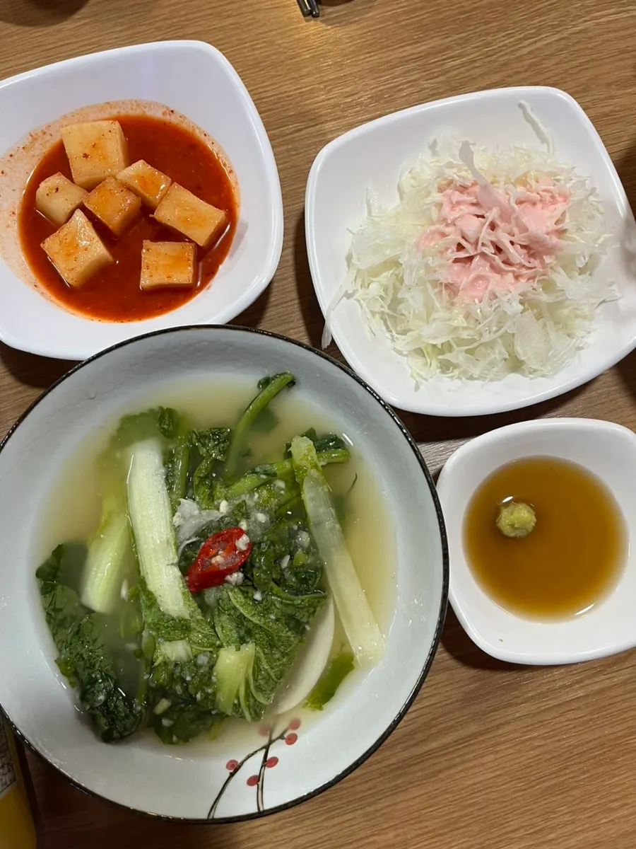 깍두기 양배추샐러드 열무김치 밑반찬