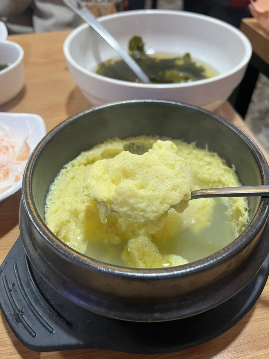 낙지아구철판과 함께 나온 계란찜