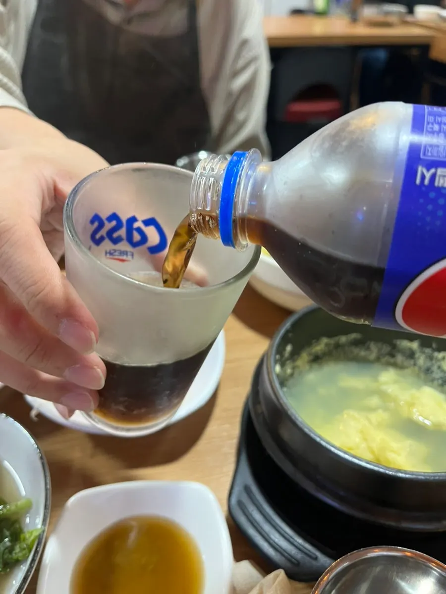 낙지아구철판과 함께 마신 콜라