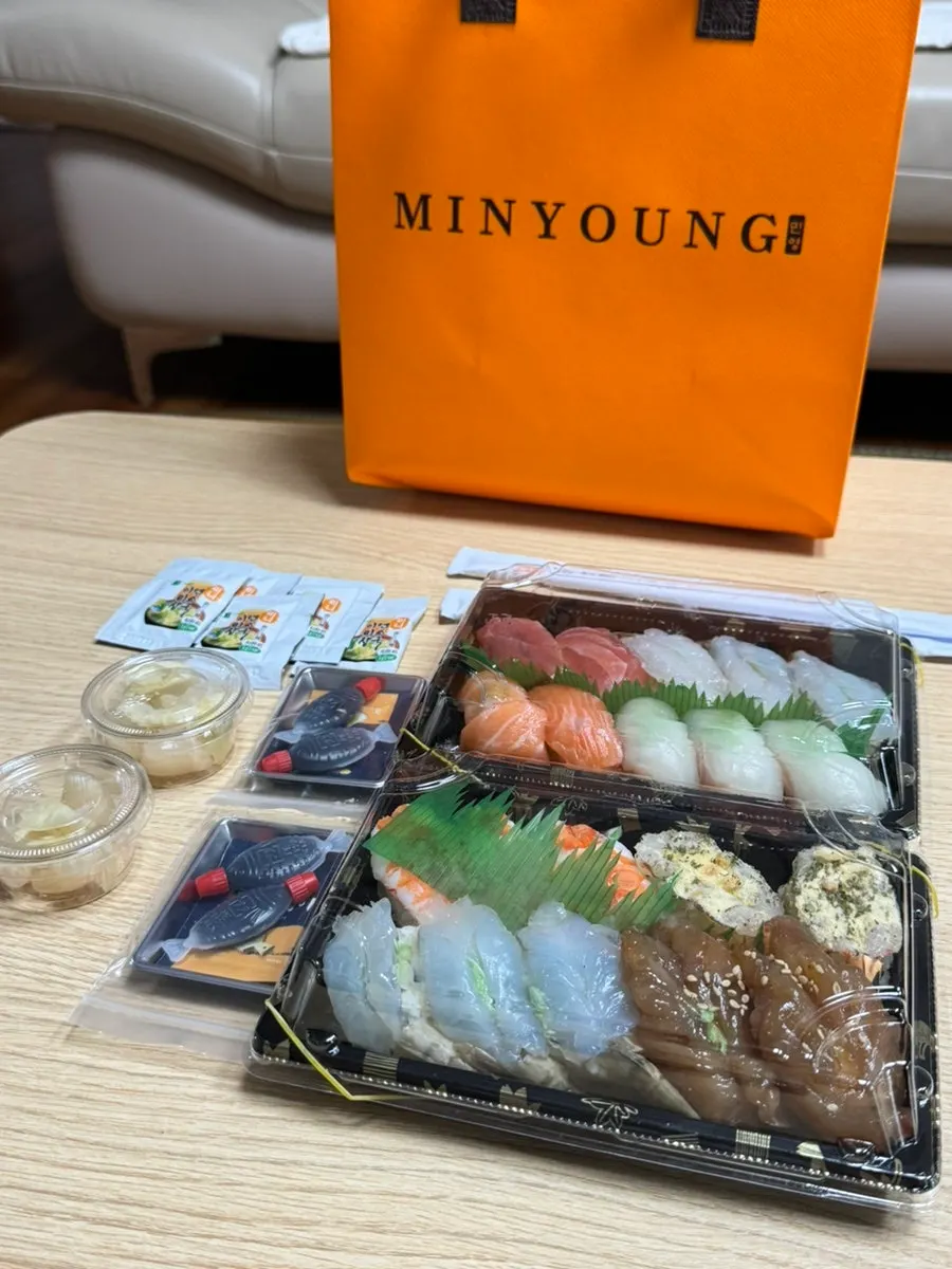 Soy sauce, pickled ginger, rakkyo, and wasabi included with the order