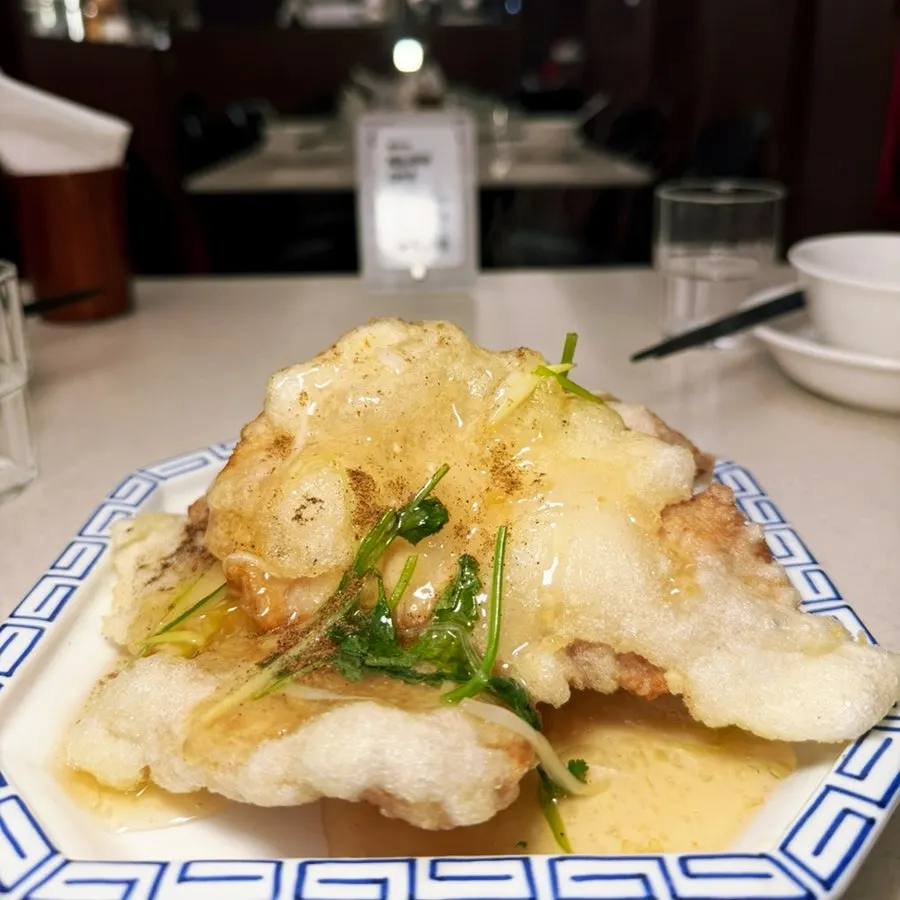 A plate of guo bao rou at Mirim Yangjang Apgujeong