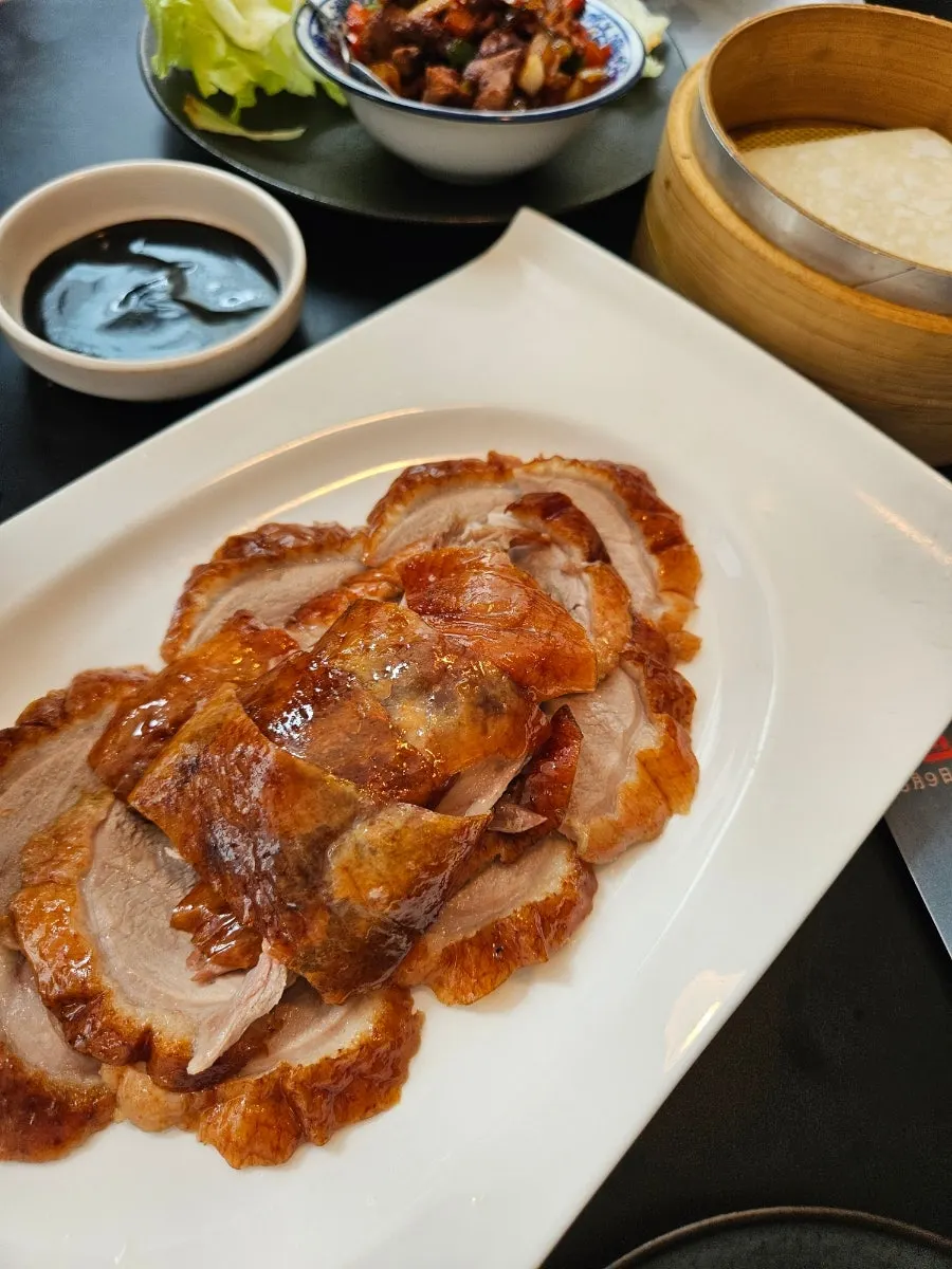 Mirim Yangjang's signature Peking duck spread