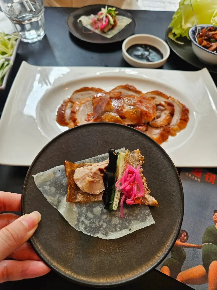 Duck meat with side vegetables