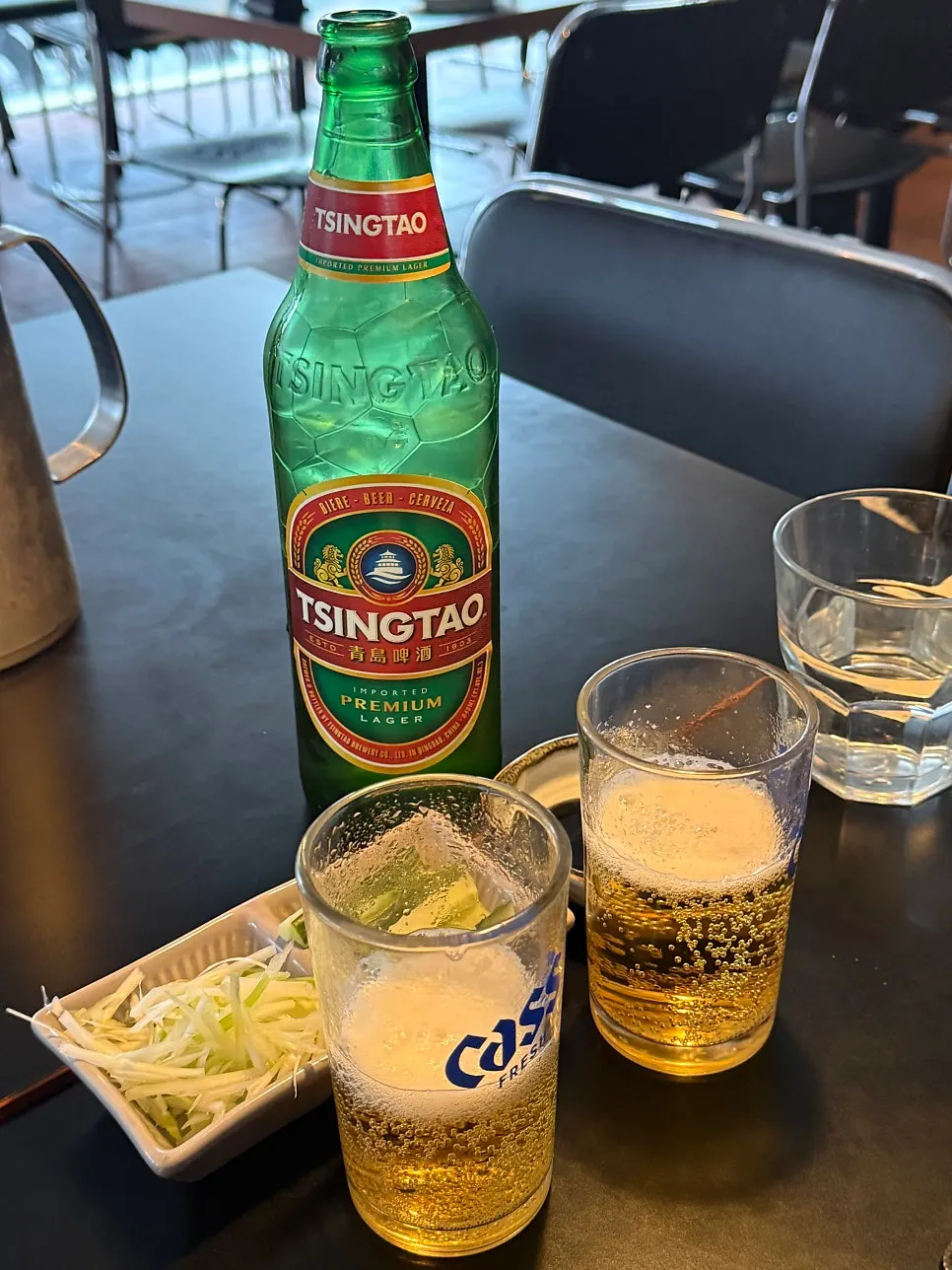 미림양장에서 마신 칭따오 맥주