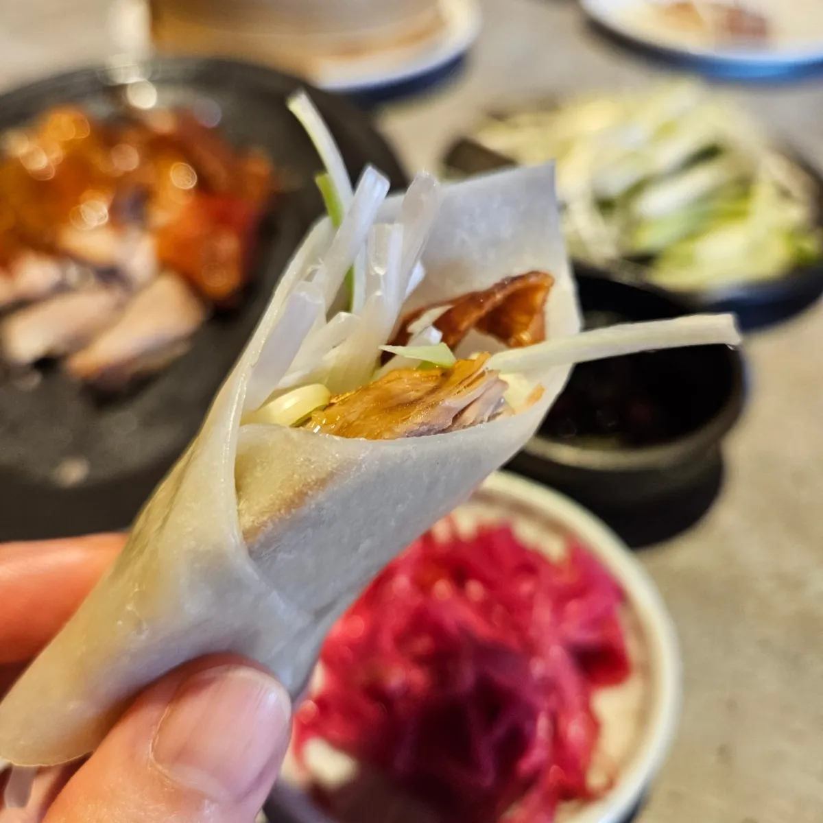 Signature Peking duck photo at Mirim Yangjang Gwangalli branch