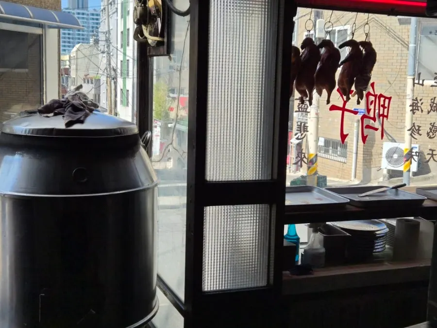 View of the restaurant from a table seat
