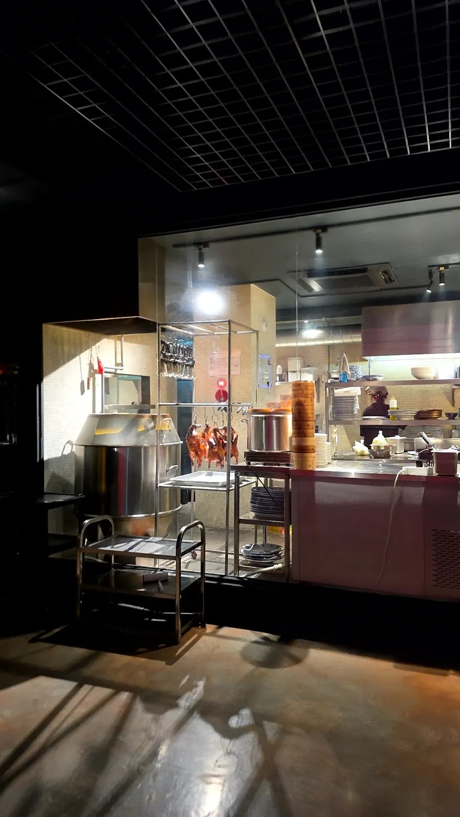 Peking duck displayed at the entrance