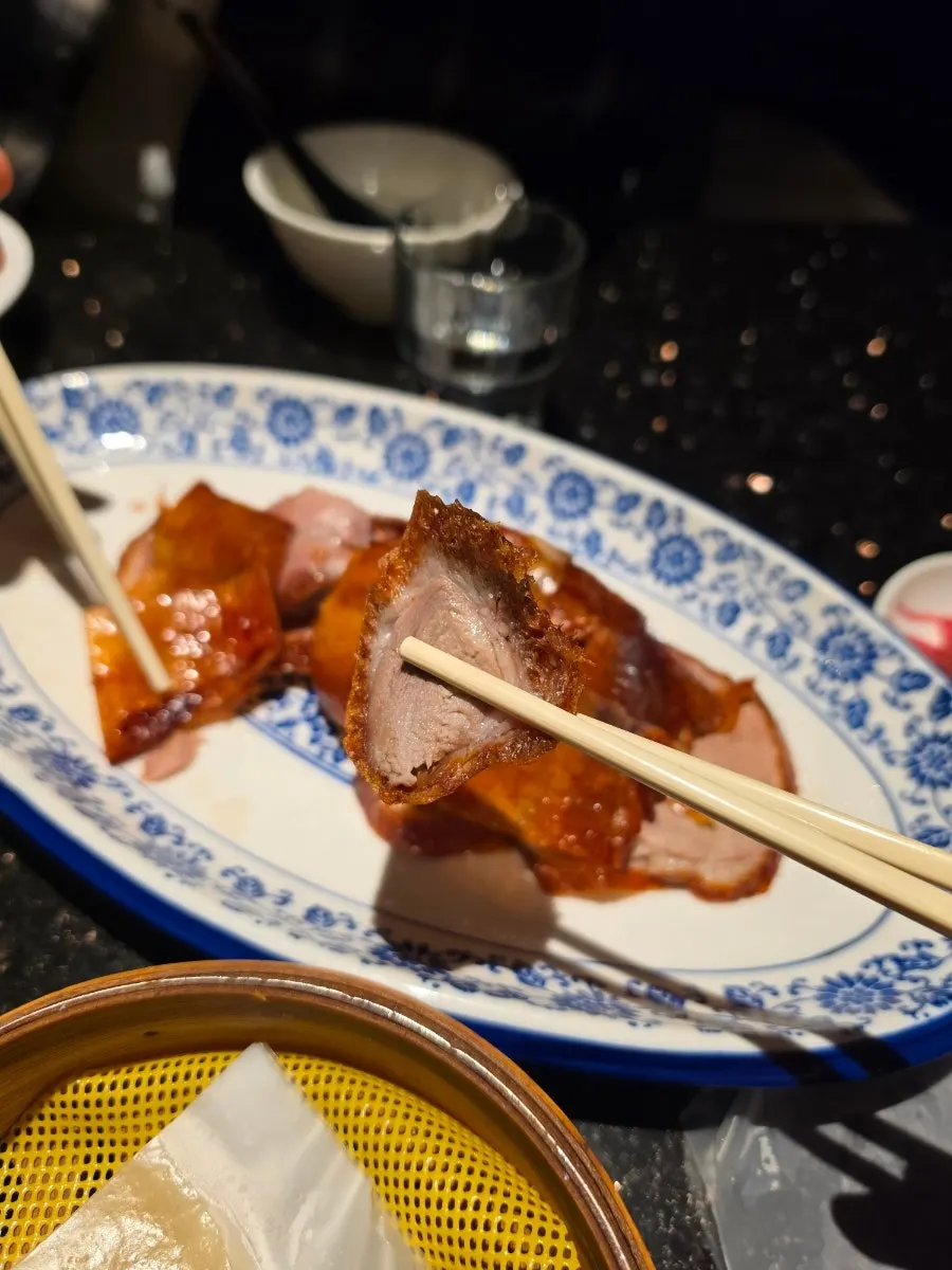 Crispy roasted Peking duck skin
