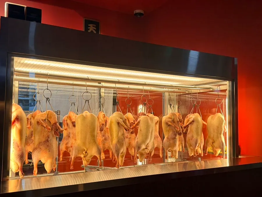 A corner of the restaurant with a Chinese movie-like atmosphere