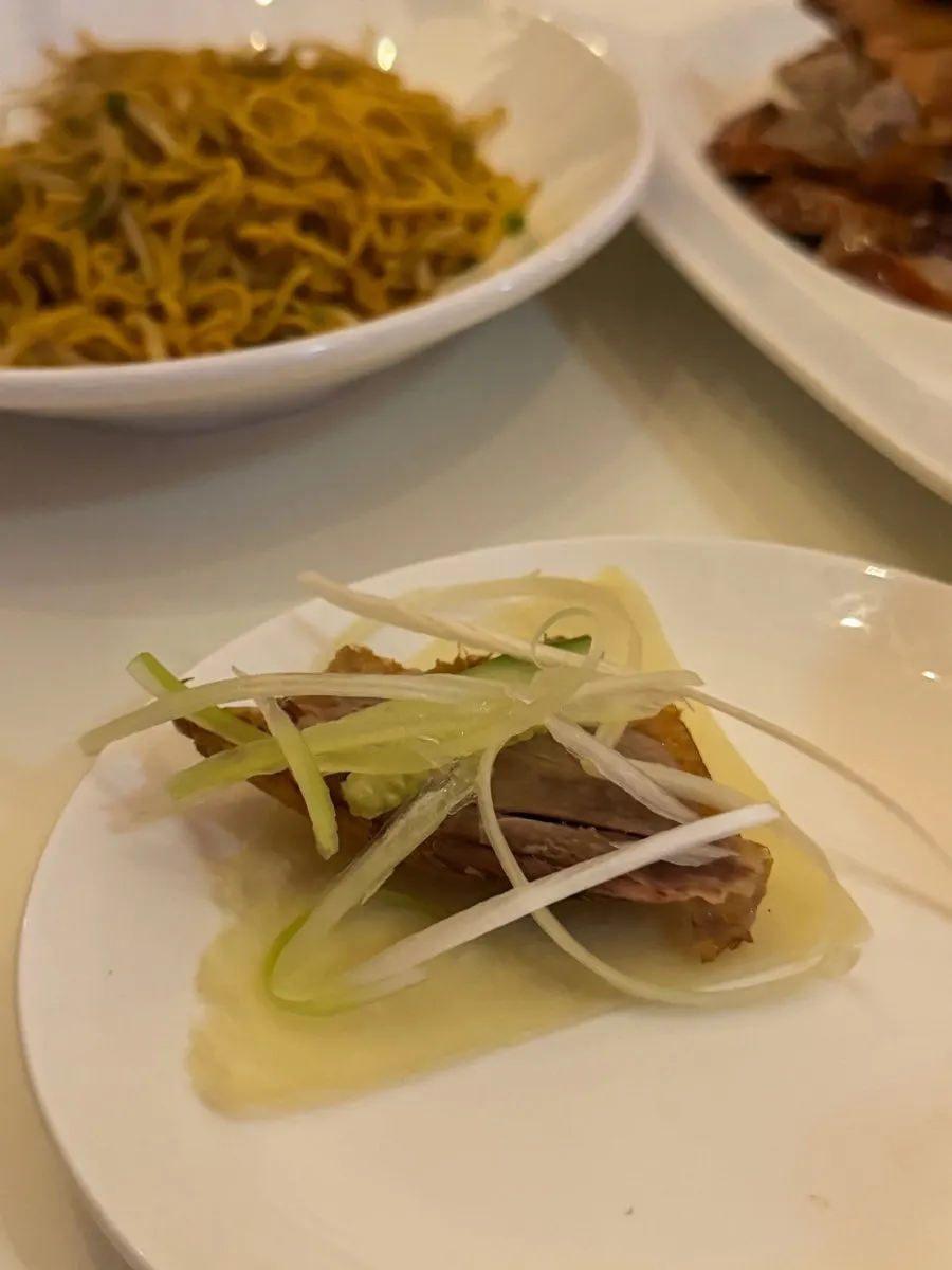 베이징덕을 즐긴 테이블 마무리 컷