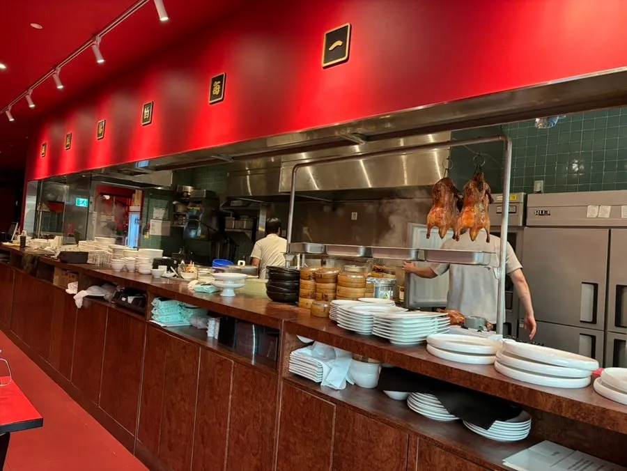 Dining hall at Mirim Yangjang with generous table spacing