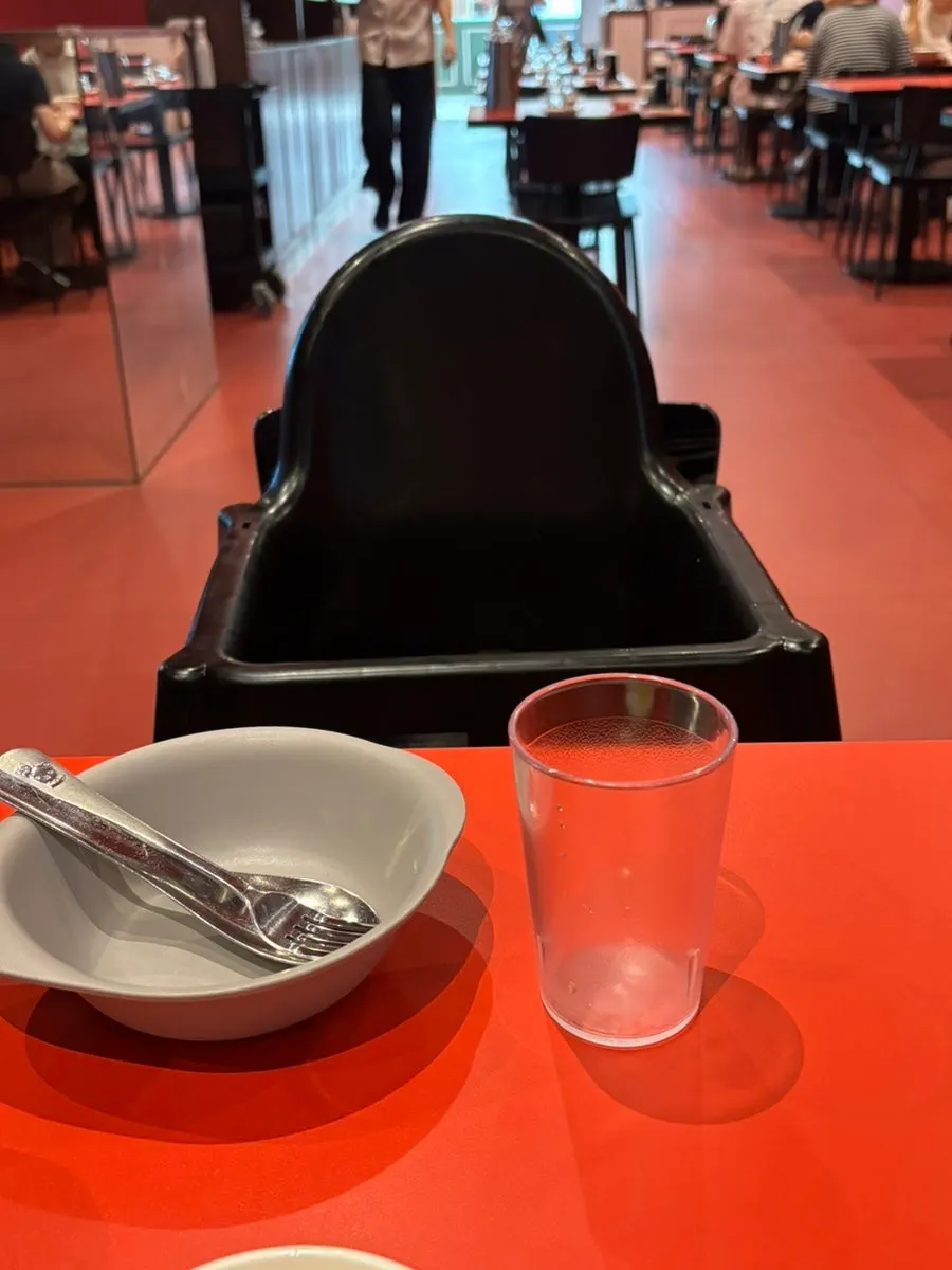 Baby dishware and baby chair prepared for the baby