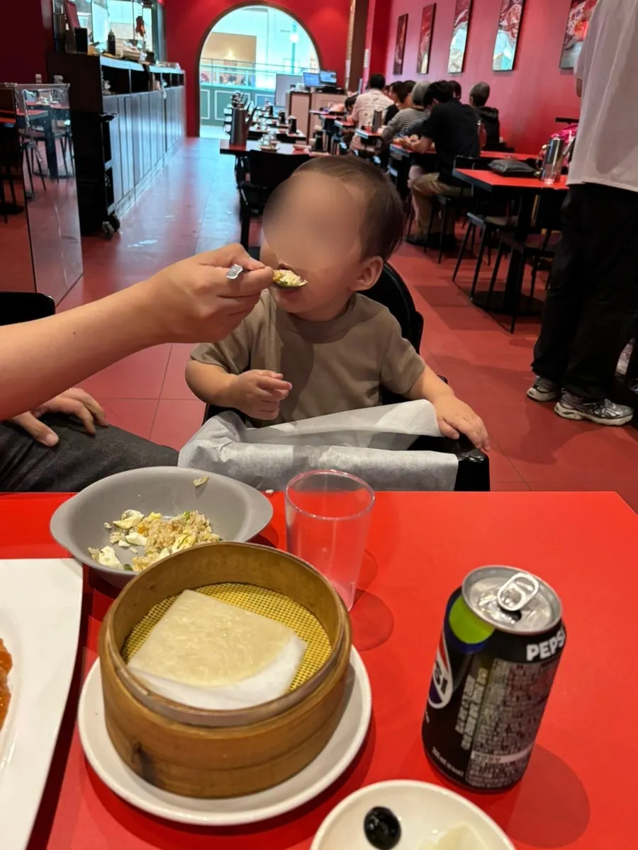 Egg drop soup served with the fried rice