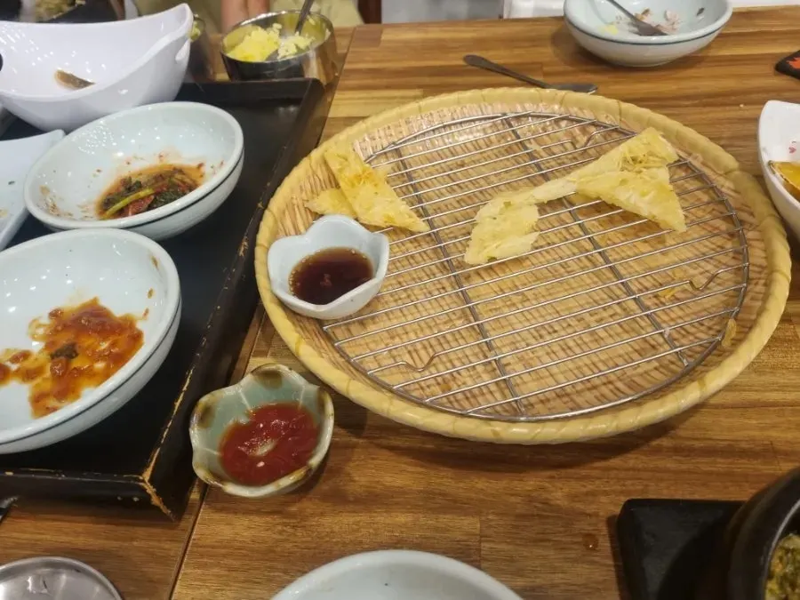 식사 후 푸짐한 상차림