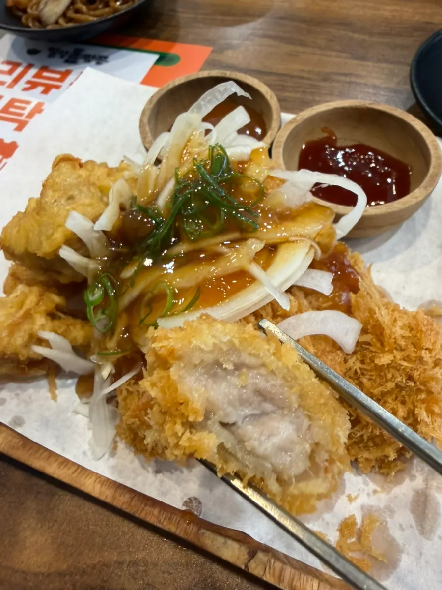 Cross-section of juicy pork sweet and sour