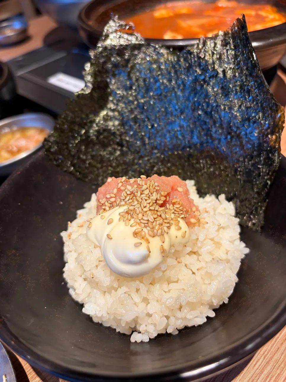 명란과 마요가 올라간 명란마요밥