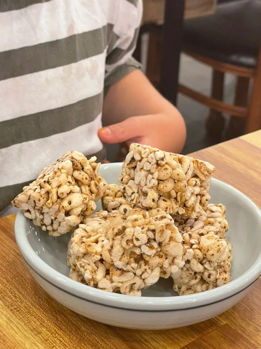 Free desserts brought to the table on a plate