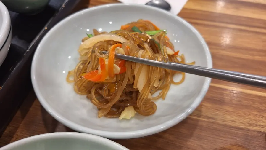 Japchae served as a basic side dish