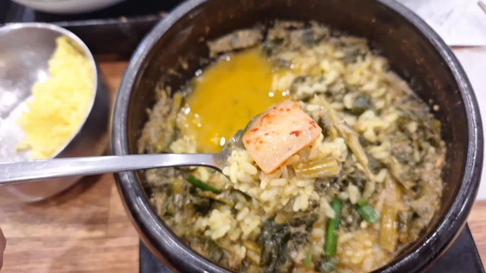 A bowl of rich loach soup broth