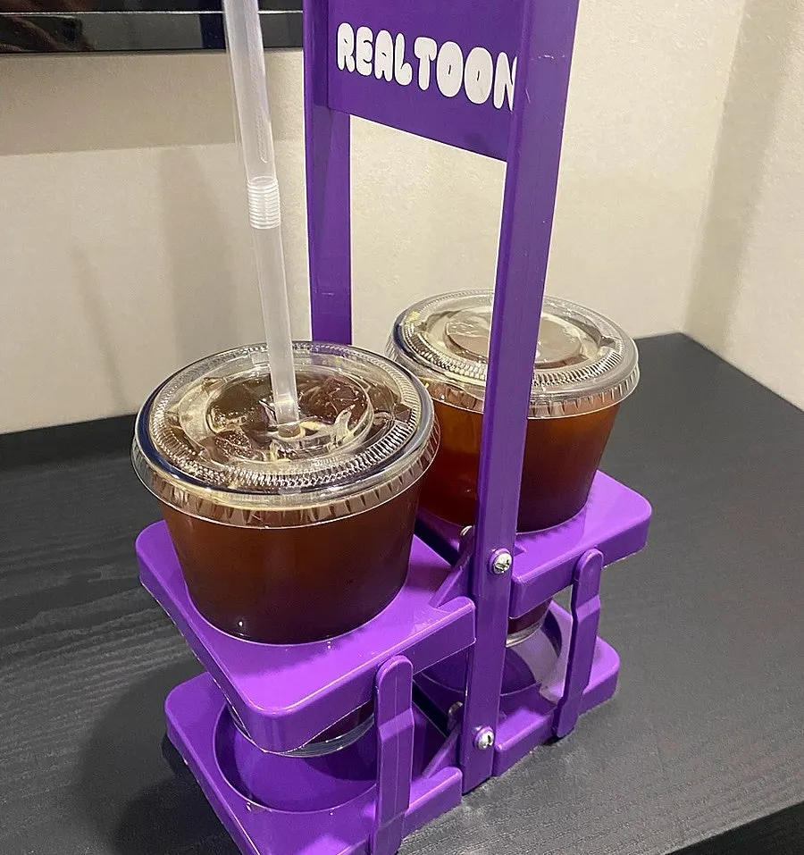 Picking up iced Americanos