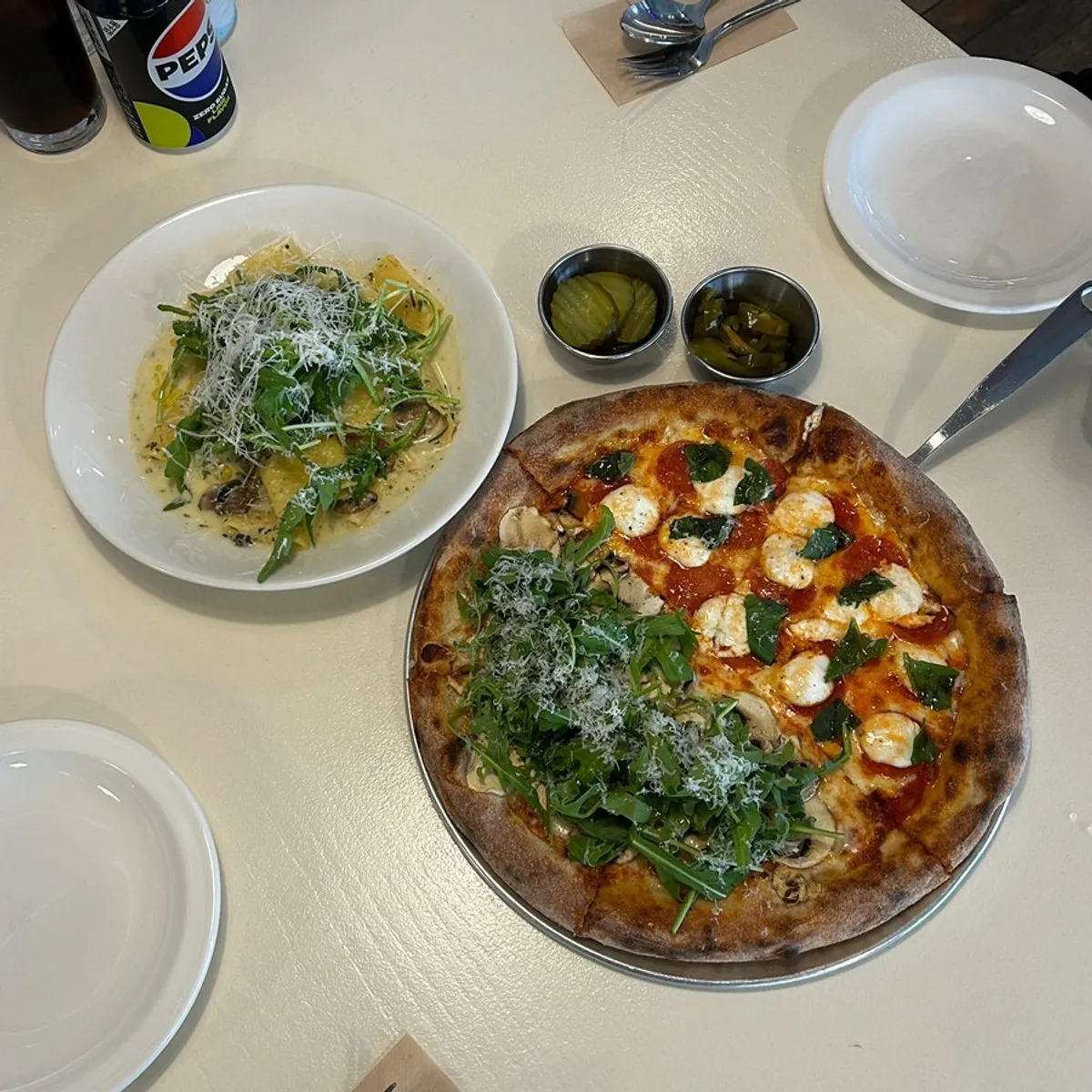Non-alcoholic beer ordered with pizza