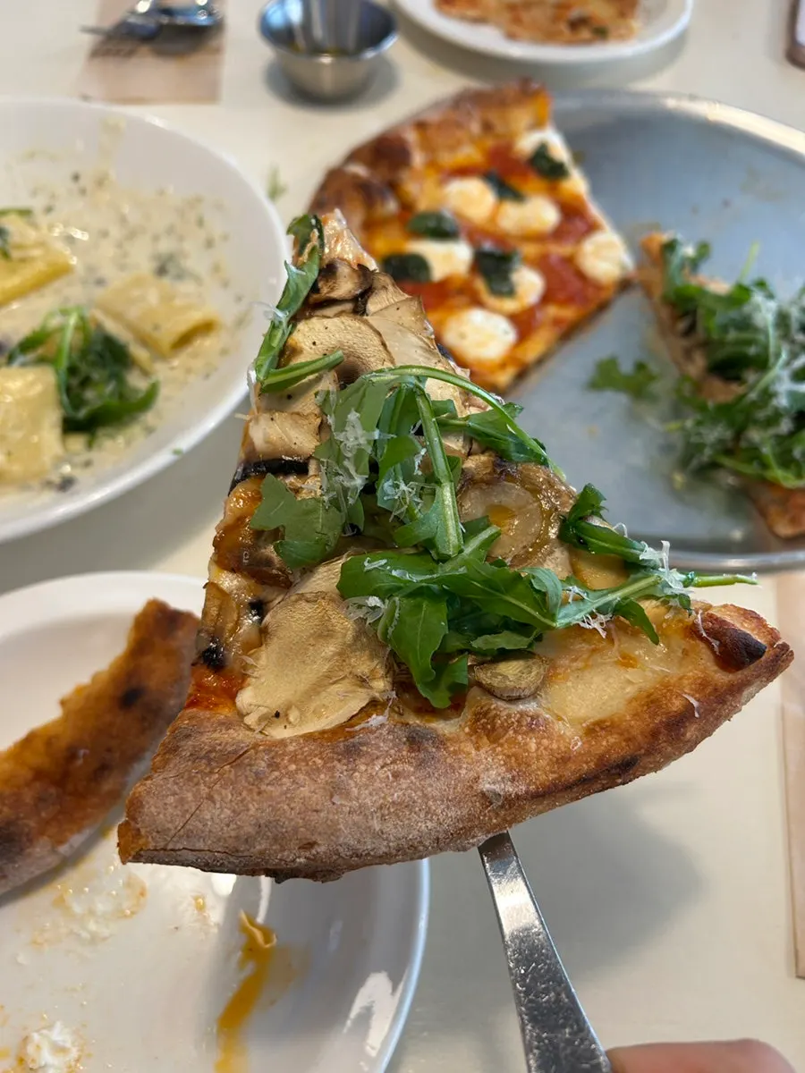 Ricotta honey pepperoni pizza