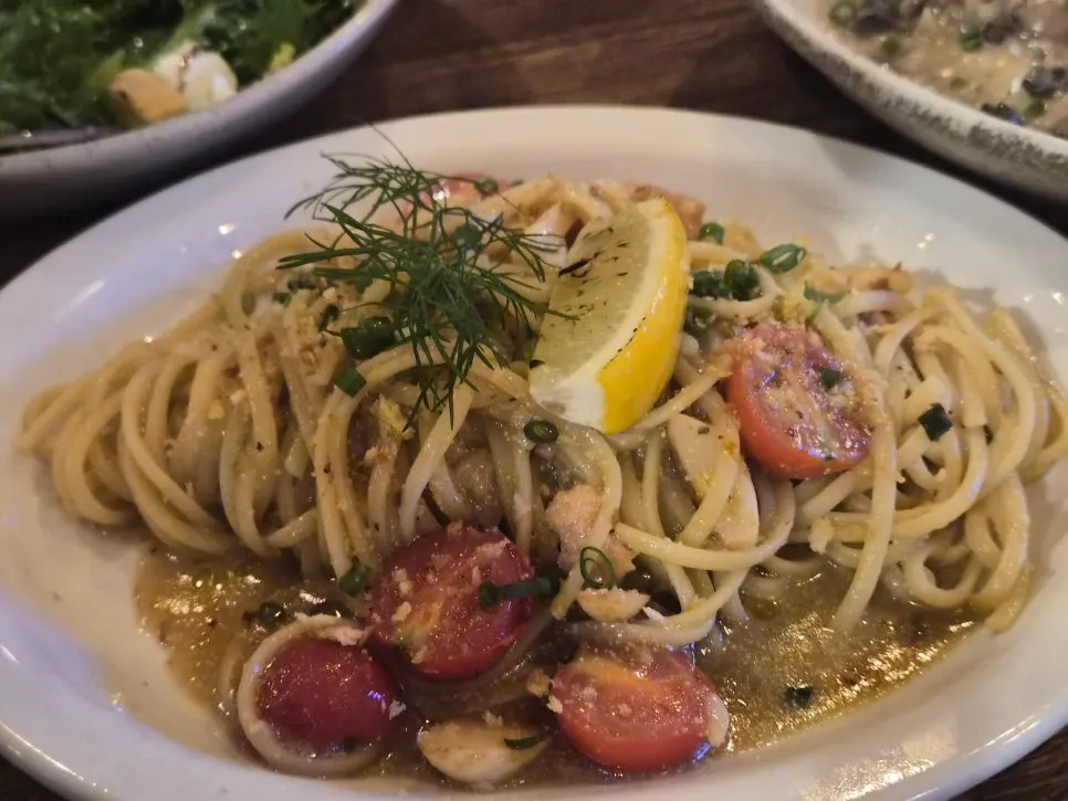 Bokkeriu's mentaiko aglio e olio pasta