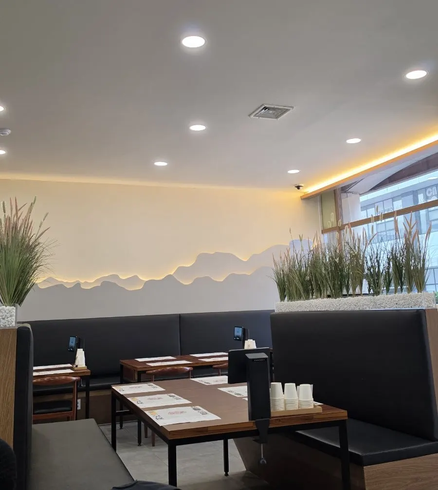 Indoor seating area at Mikodam Magok-Balsan Branch