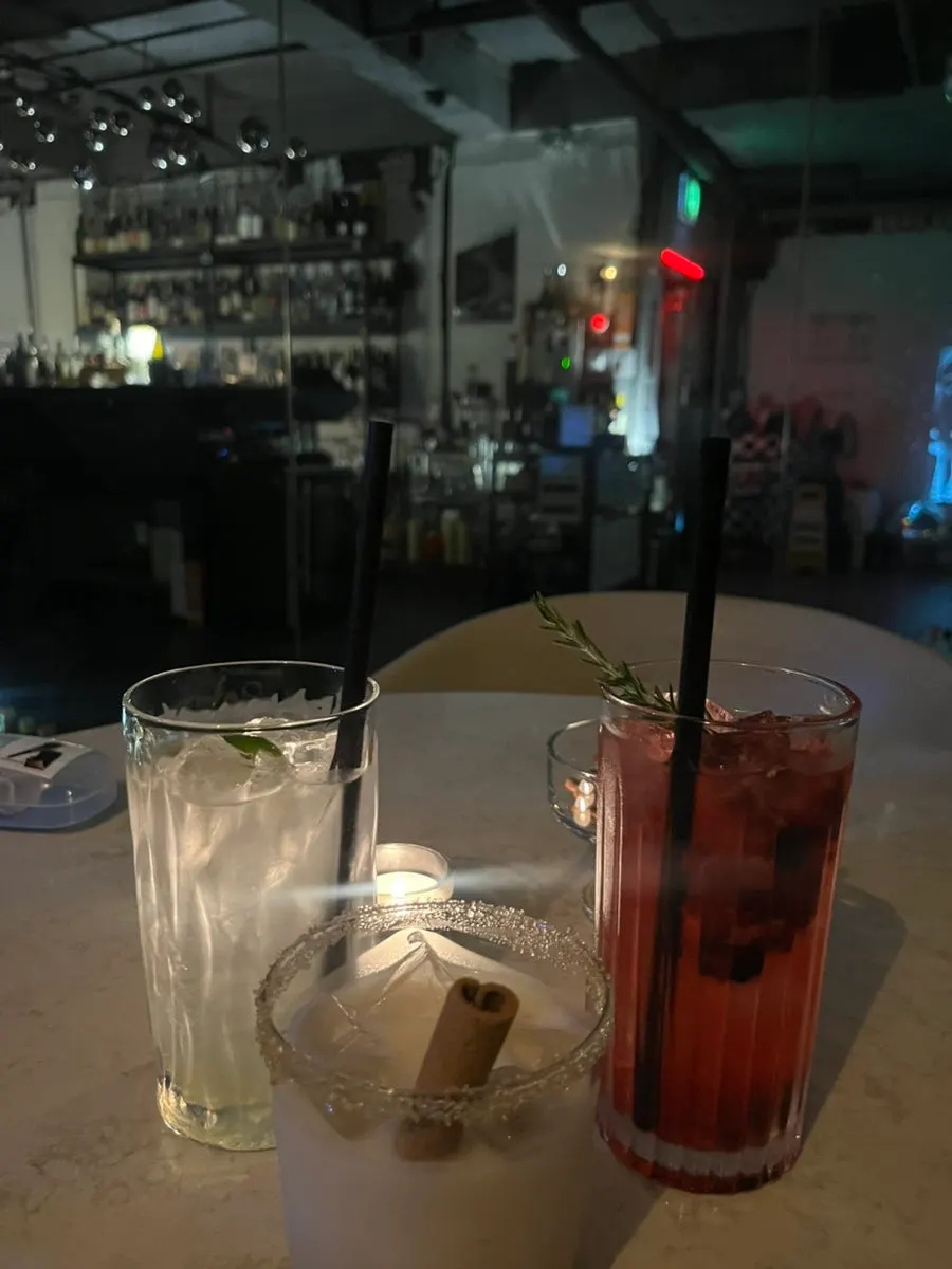 Three ordered cocktails