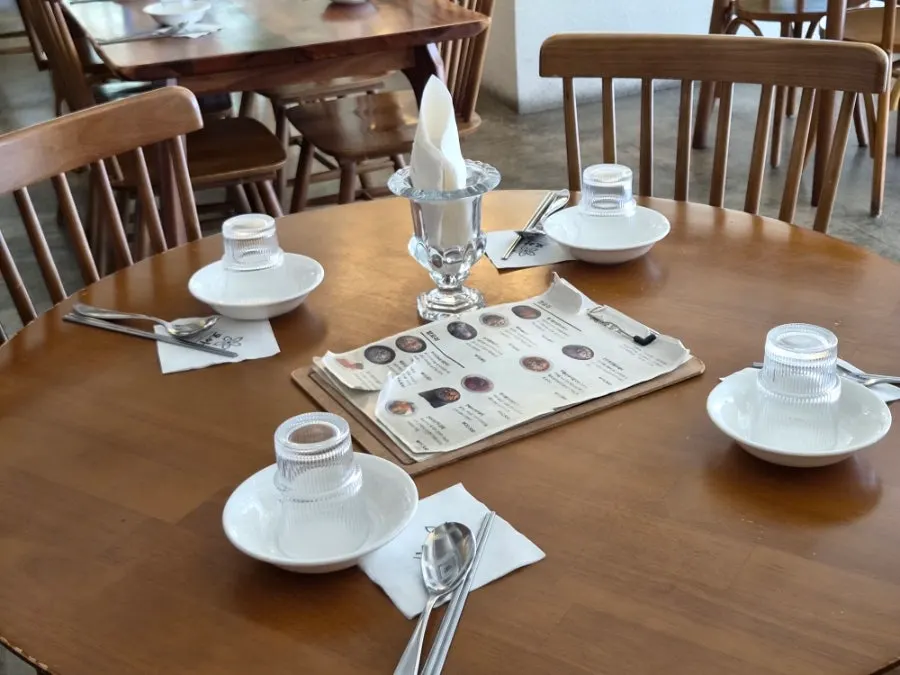 Table we were seated at, reserved in advance