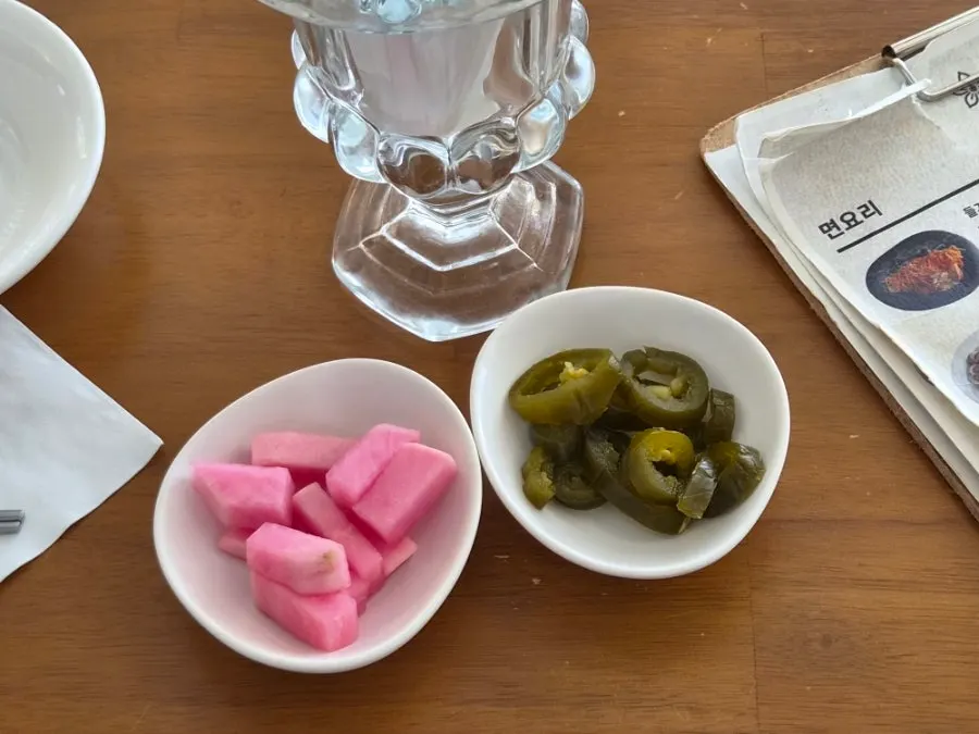 Table setting while deciding on our order