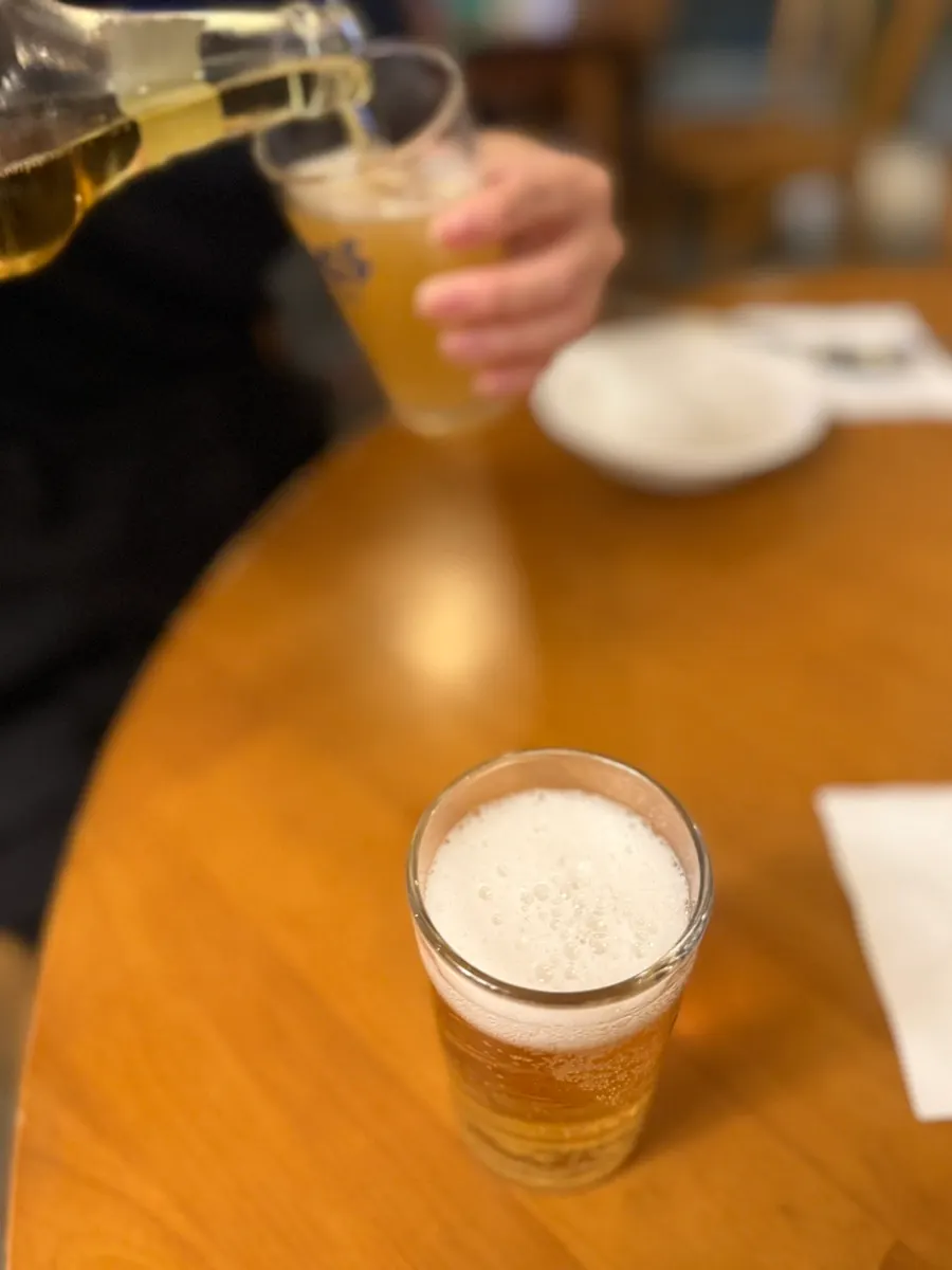 Draft beer ordered at Moa Gangnam