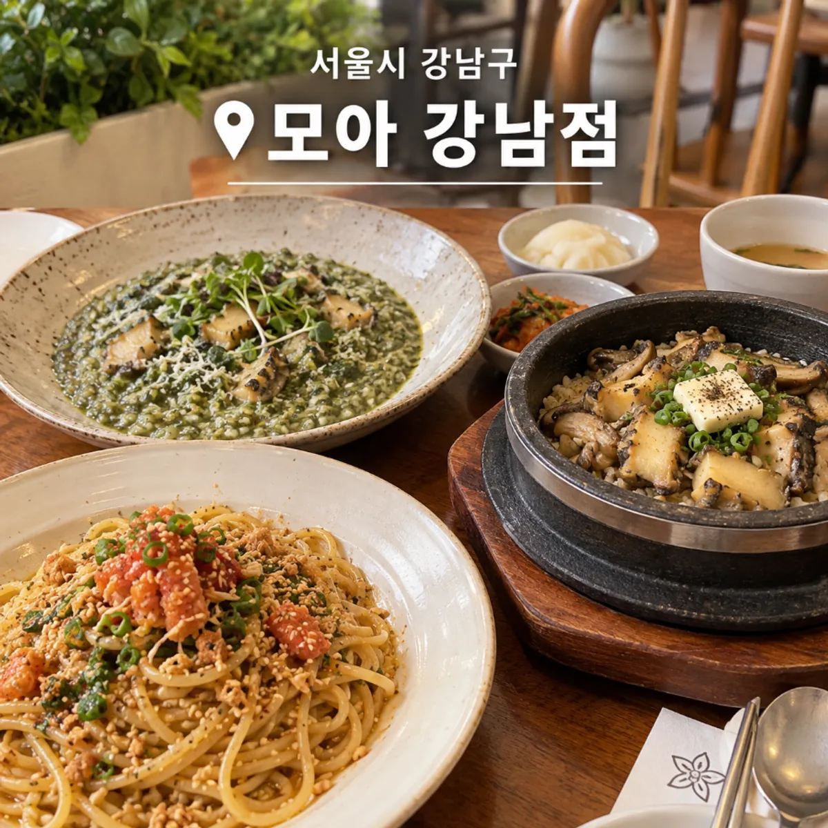 Signature photo of fusion Korean dishes at Moa Gangnam