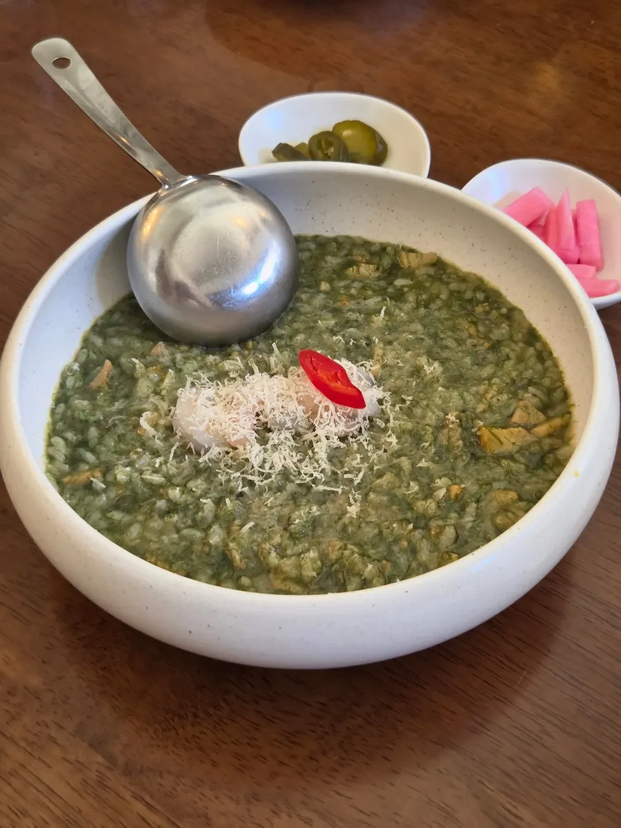 A plate of gulfweed conch risotto