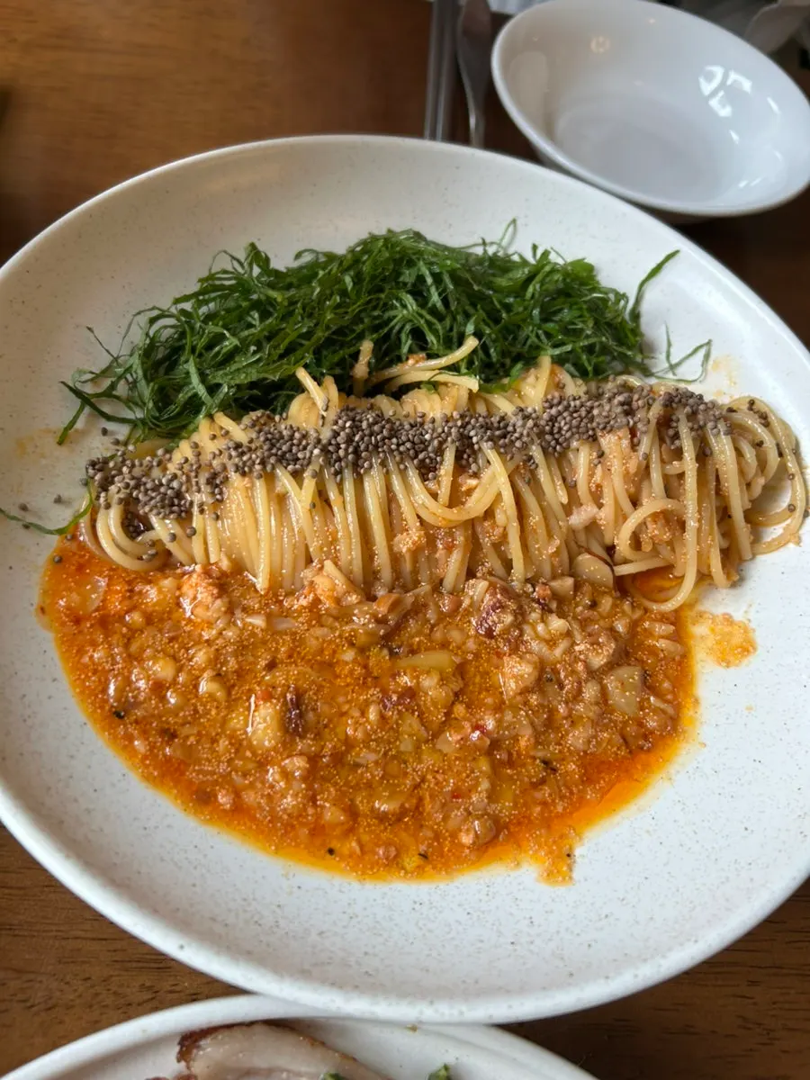 모아 강남 들기름젓갈파스타 한 접시