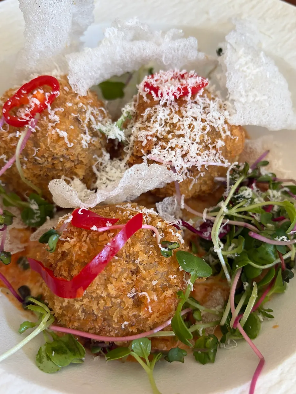 Crispy fried bulgogi risotto rice balls