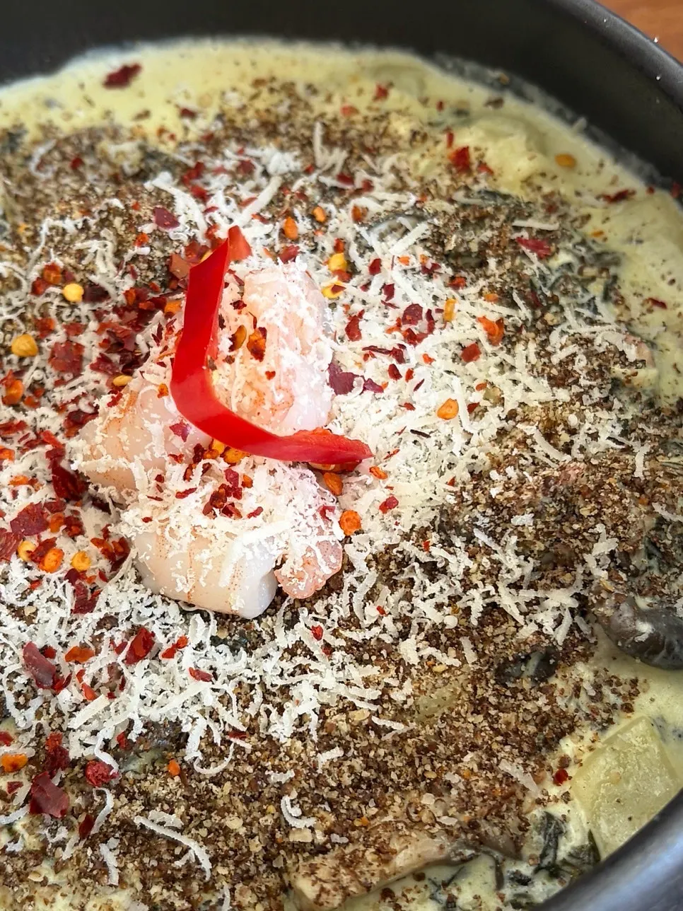 Chewy cream sujebi with a perilla aroma
