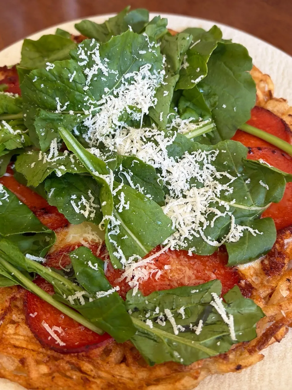Moa Gangnam's arugula cheese potato pancake