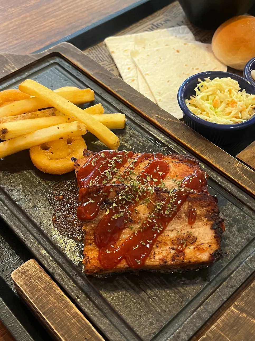 Whole pork belly bacon set spread
