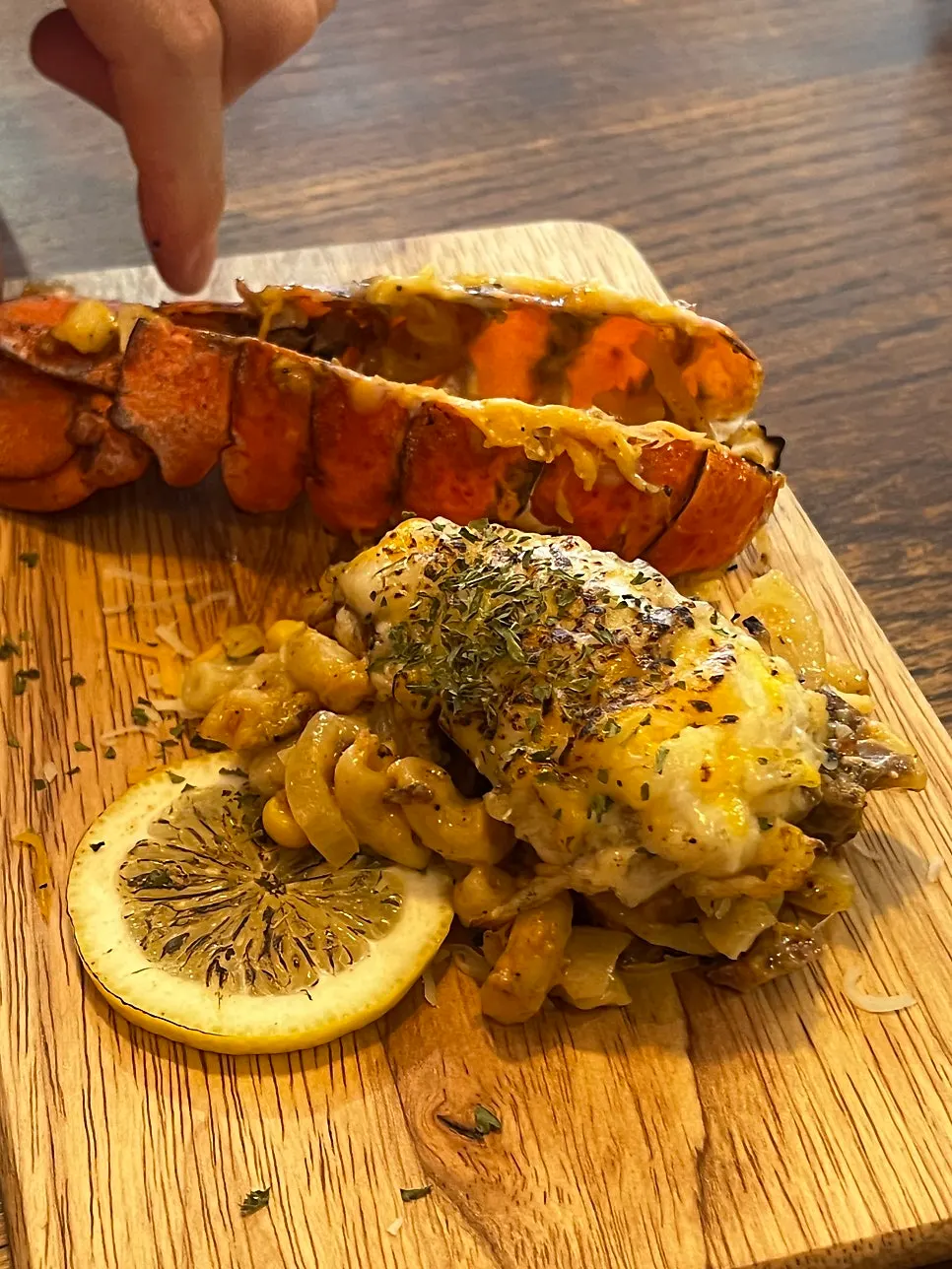Close-up of plump lobster meat